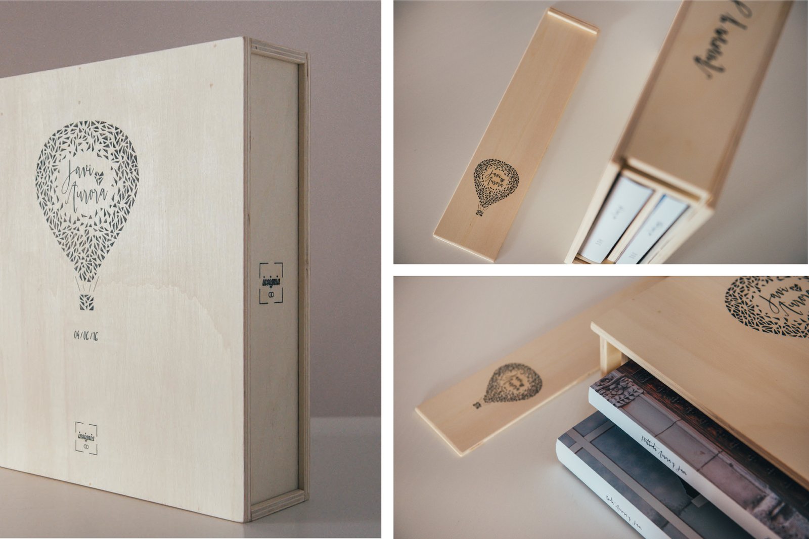 caja woodbox madera para album aurorra y javi 3 fotos-02